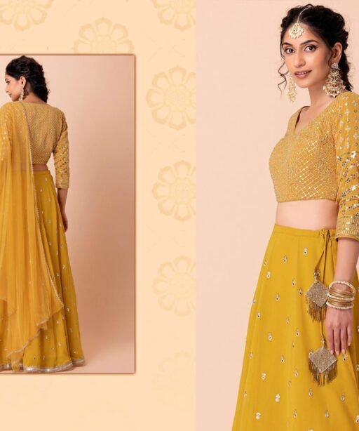 Exclusive Yellow Lehenga Choli for Haldi