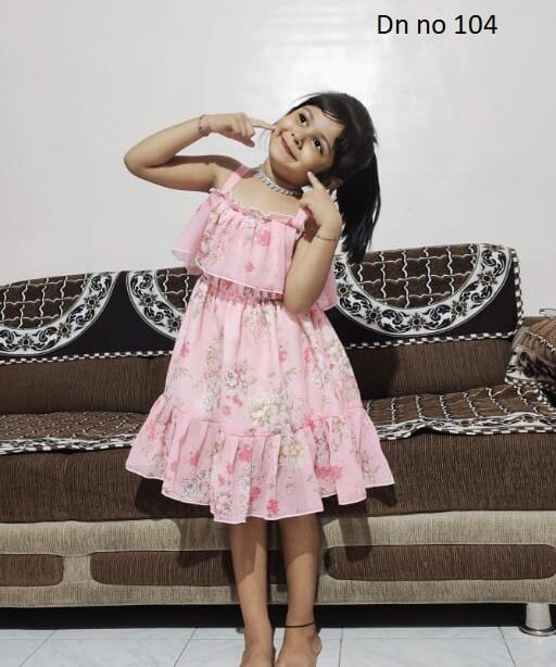 Fashionable Small Girls Floral Gown