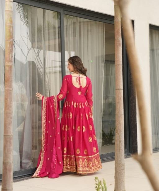 Festive Wear Readymade Georgette Gown Design 2025