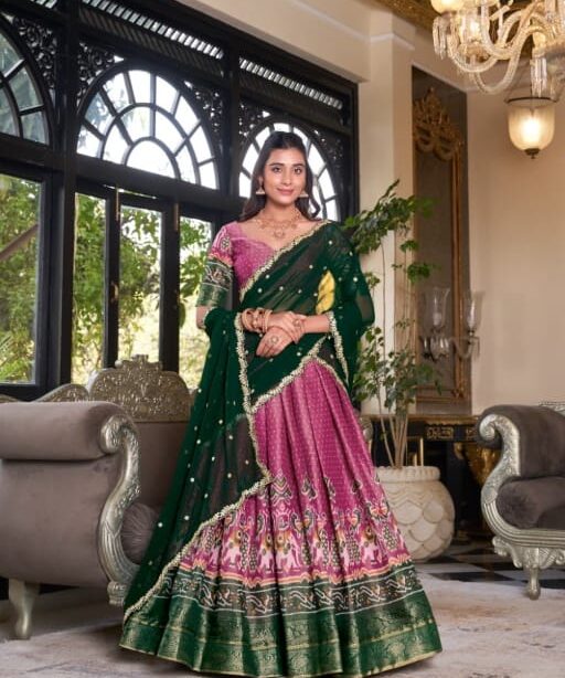 Kanchipuram Silk South Style Lehenga Choli