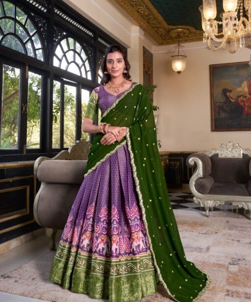 Kanchipuram Silk South Style Lehenga Choli