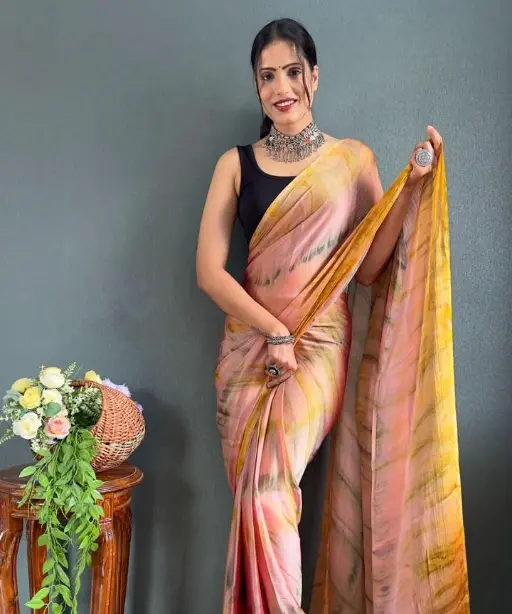 Printed Ready to Wear Saree Under 1000 Rs
