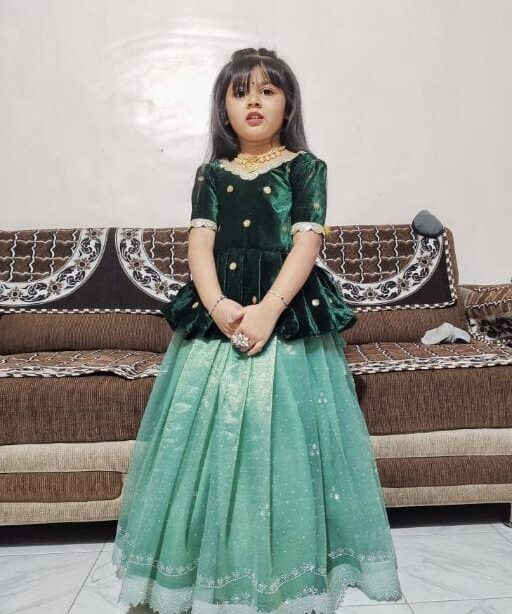 Readymade Kids Lehenga Choli with Embroidery