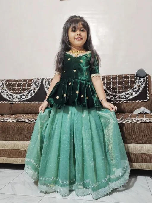 Readymade Kids Lehenga Choli with Embroidery - Image 2