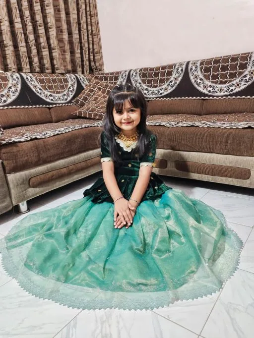 Readymade Kids Lehenga Choli with Embroidery - Image 4