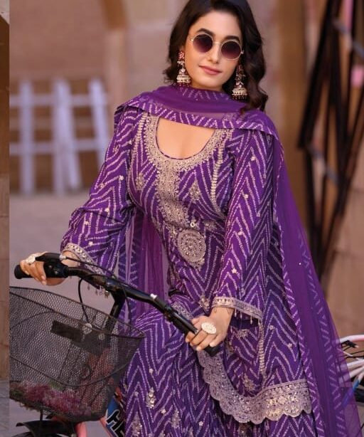 Sangeet Wear Palazzo Salwar Suit With Short Top
