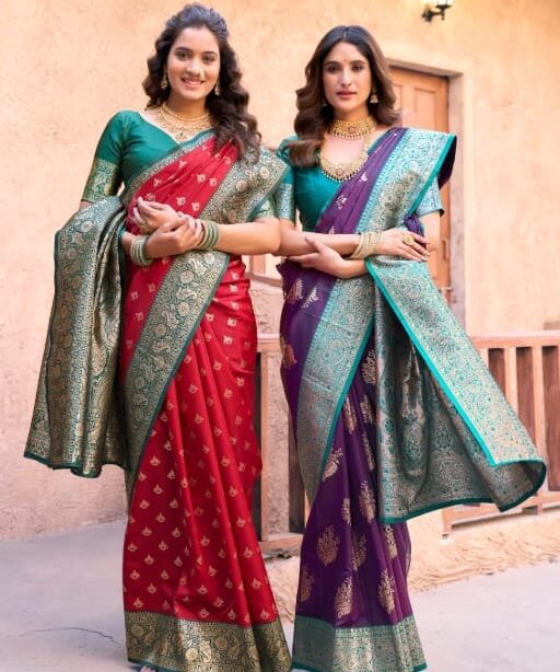Traditional Silk Saree With Heavy Border