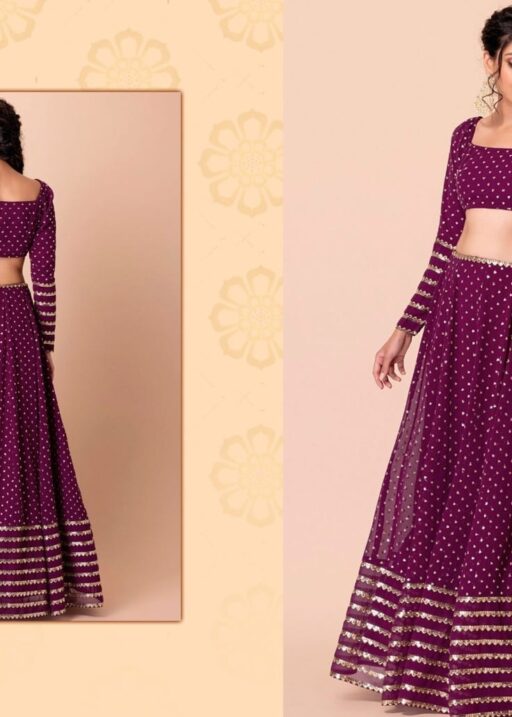 Trending Wine Color Brides Maid Lehenga Choli