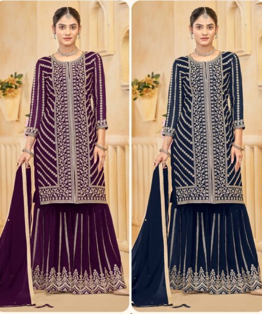 Wedding Wear Georgette Sharara Salwar Suit