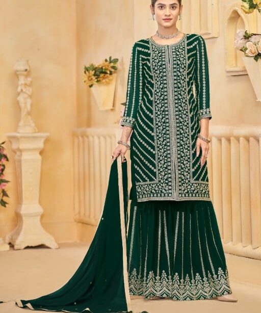 Wedding Wear Georgette Sharara Salwar Suit