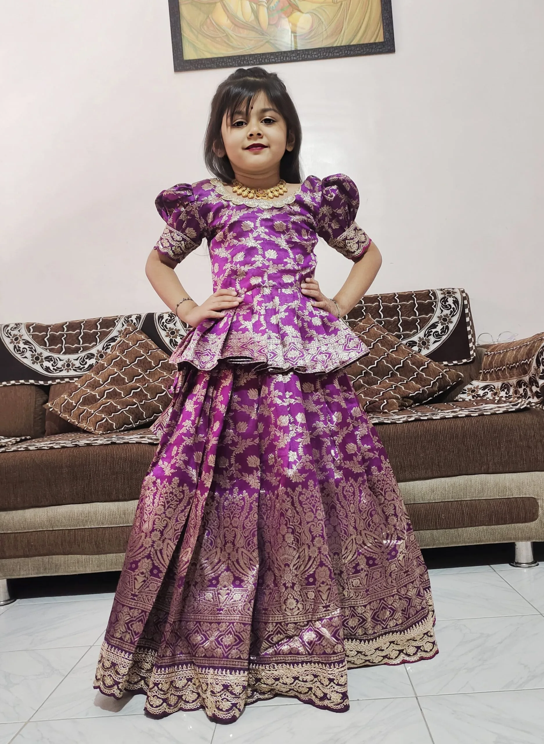 Wedding Wear Kids Lehenga Choli Design - Image 8
