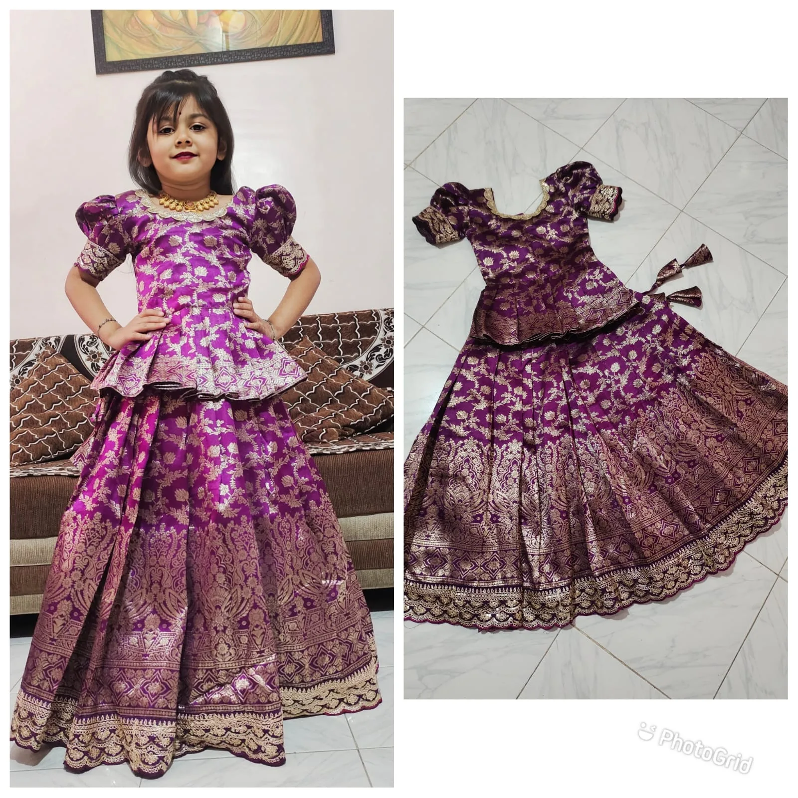 Wedding Wear Kids Lehenga Choli Design - Image 7