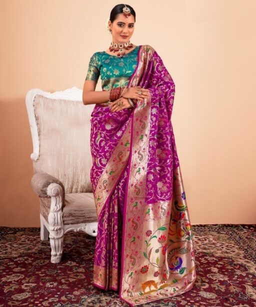 Pure Paithani Silk Saree For Wedding