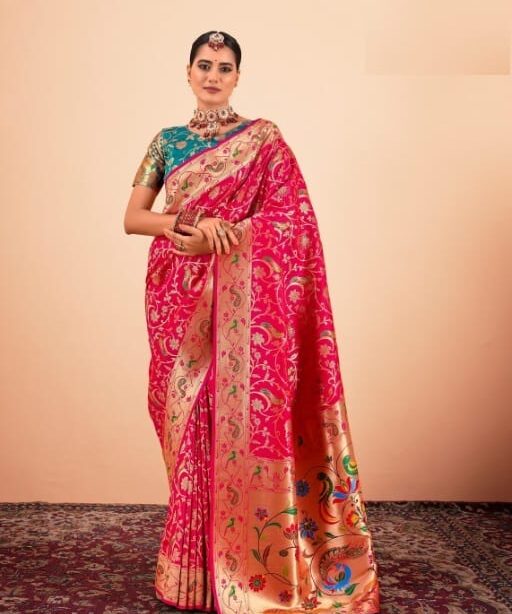 Pure Paithani Silk Saree For Wedding