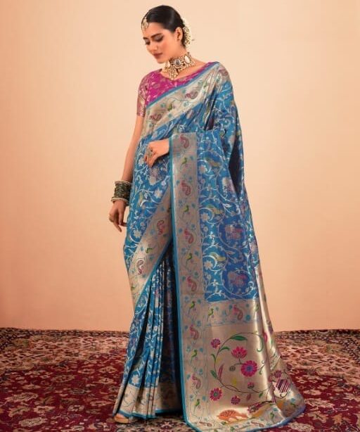 Pure Paithani Silk Saree For Wedding