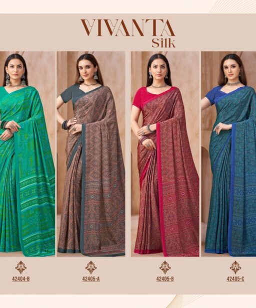 Daily Wear Printed Crepe Saree