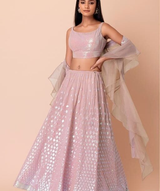 Women's Wear Sky Blue Lehenga Choli