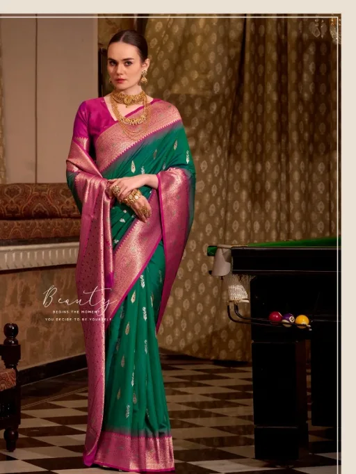 Festive Wear Soft Silk Saree With Heavy Weave Pallu