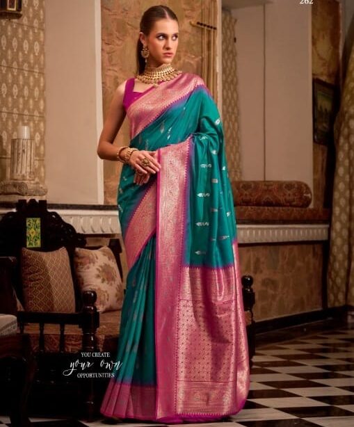 Festive Wear Soft Silk Saree With Heavy Weave Pallu
