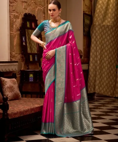 Festive Wear Soft Silk Saree With Heavy Weave Pallu
