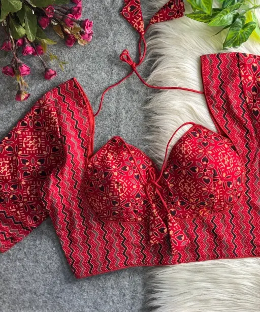 Ajrakh Printed Cotton Readymade Blouses