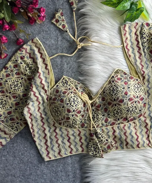 Ajrakh Printed Cotton Readymade Blouses