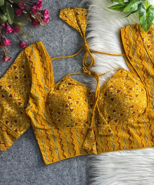 Ajrakh Printed Cotton Readymade Blouses
