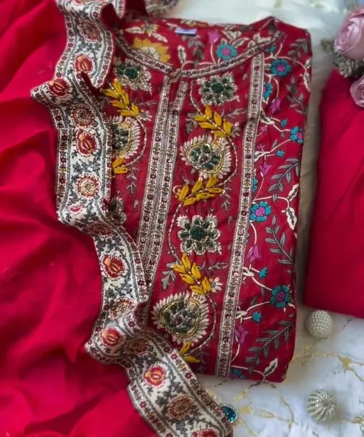 Buy Printed 3piece Long Kurta Set (3)