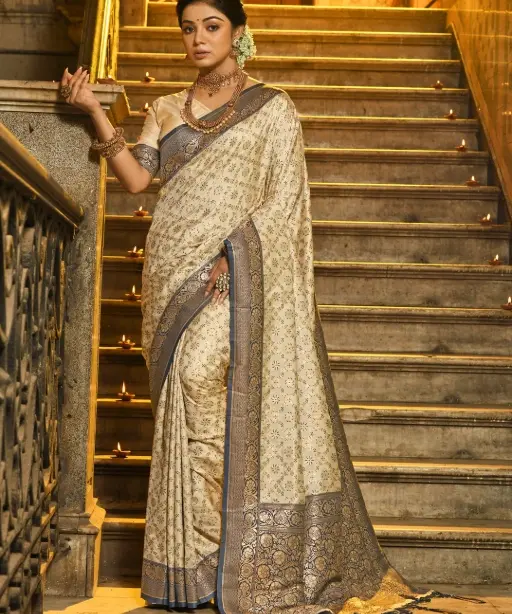 Buy Soft Banarasi Silk Saree for Festive Wear