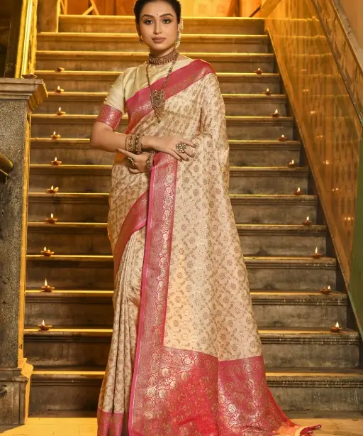 Buy Soft Banarasi Silk Saree for Festive Wear