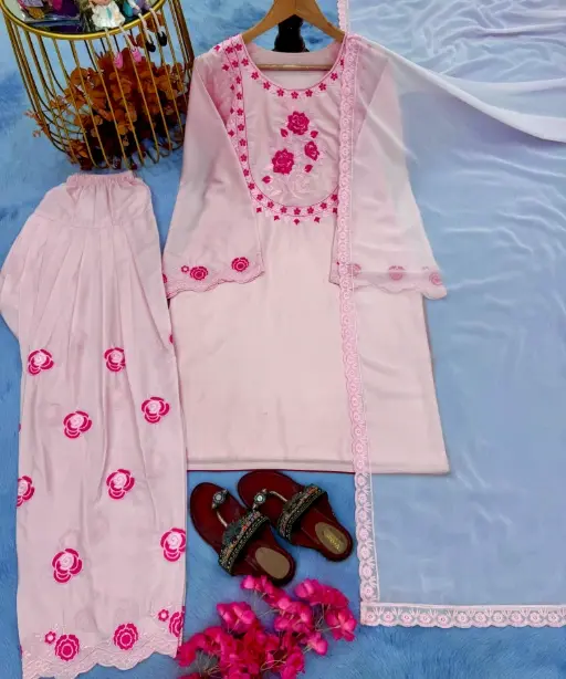Buy Stylish Baby Pink Farsi Salwar Kameez