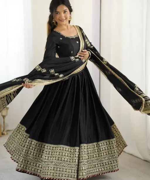 Buy Stylish Readymade Gown with Dupatta