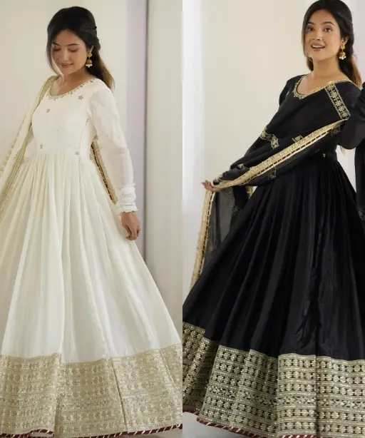 Buy Stylish Readymade Gown with Dupatta