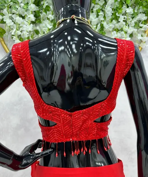 Buy Stylish Red Lehenga Saree