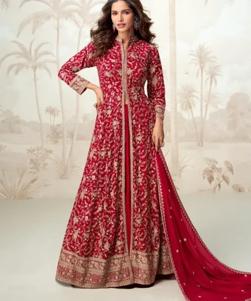 Buy Wedding Wear Slit Cut Anarkali Suit
