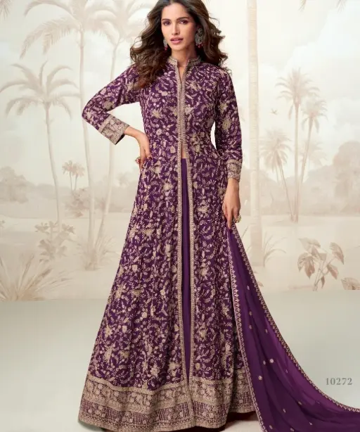 Buy Wedding Wear Slit Cut Anarkali Suit