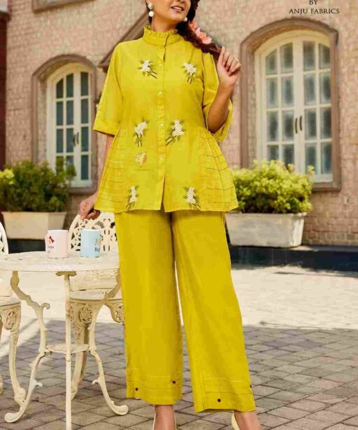 Designer Readymade Mal Chanderi Co-Ord Set
