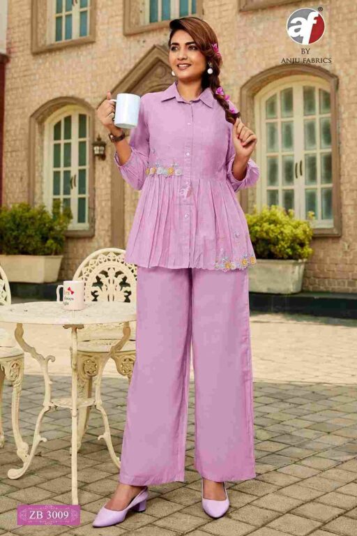 Designer Readymade Mal Chanderi Co-Ord Set