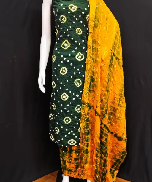 Daily Wear Bandhani Cotton Printed Dress Material