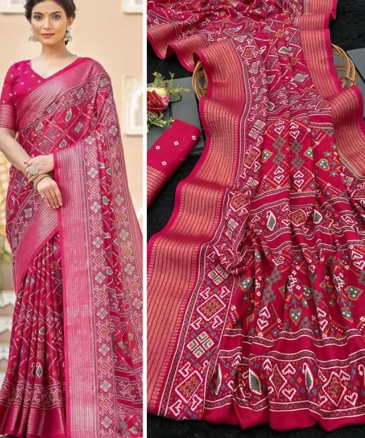 Daily Wear Patola Printed Sarees