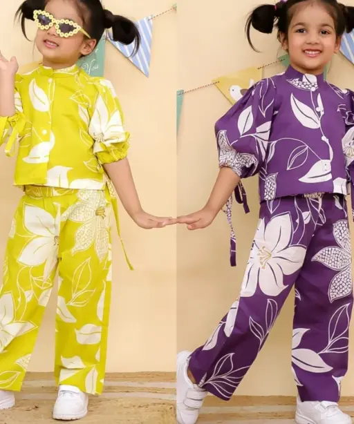 Floral Printed Stylish Kids Co-ord Set