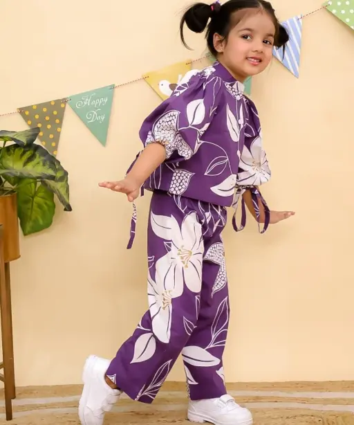 Floral Printed Stylish Kids Co-ord Set