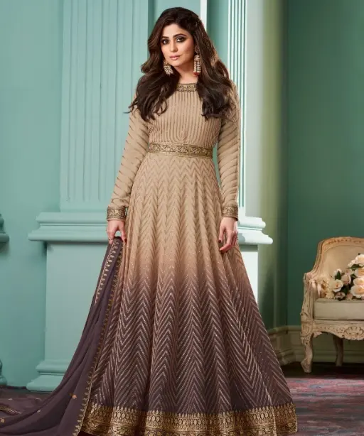 Heavy Embroidery Work Anarkali Suit for Wedding