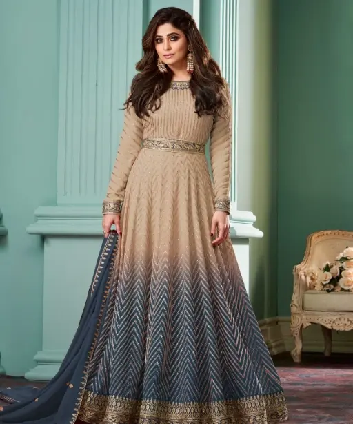 Heavy Embroidery Work Anarkali Suit for Wedding