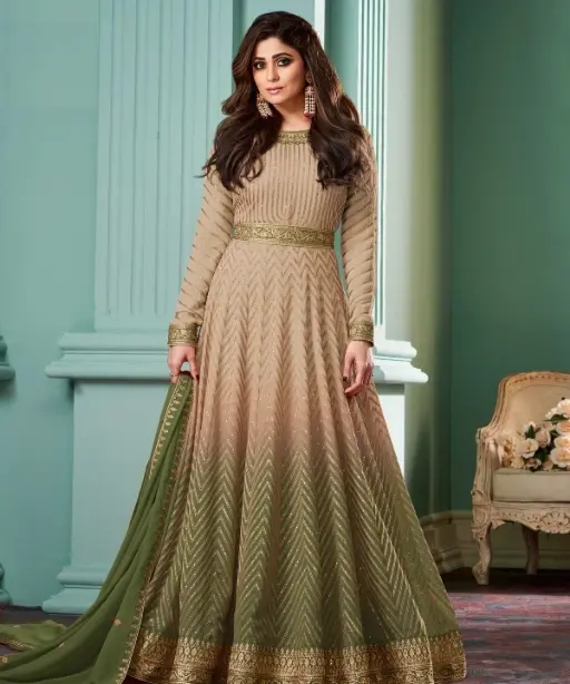 Heavy Embroidery Work Anarkali Suit for Wedding