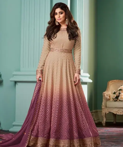 Heavy Embroidery Work Anarkali Suit for Wedding