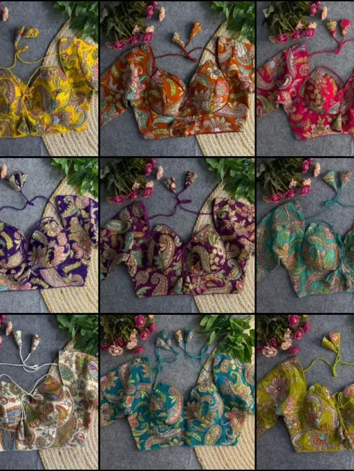 Position Print Codding Work Wedding Wear Blouse