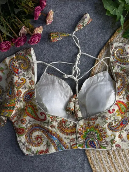 Position Print Codding Work Wedding Wear Blouse