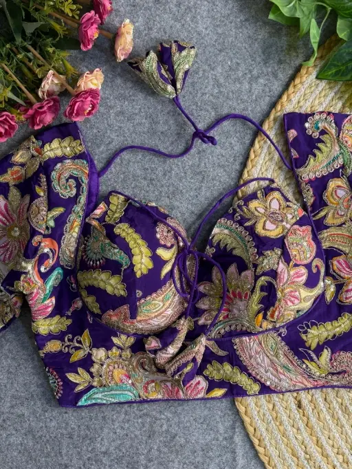 Position Print Codding Work Wedding Wear Blouse