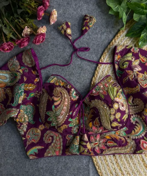 Position Print Codding Work Wedding Wear Blouse